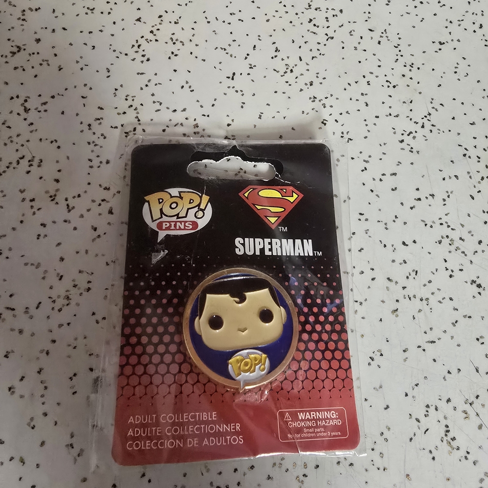 Funko Superman Pop Pin - Gold and Blue